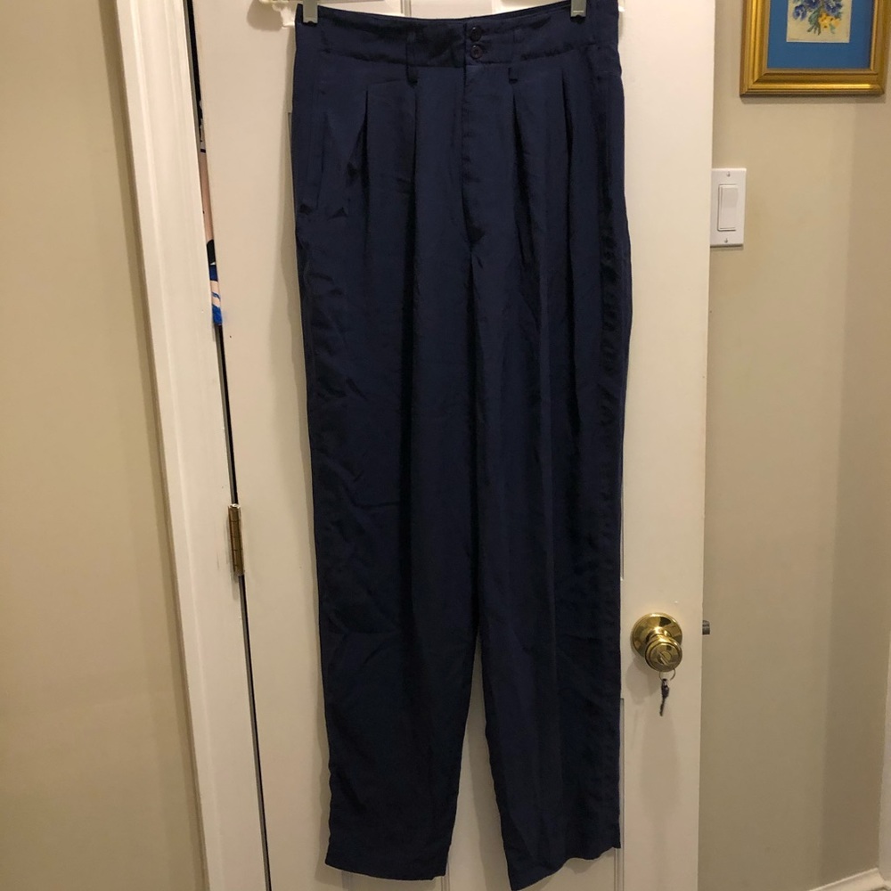 TOTOnKO Navy Silk Pants